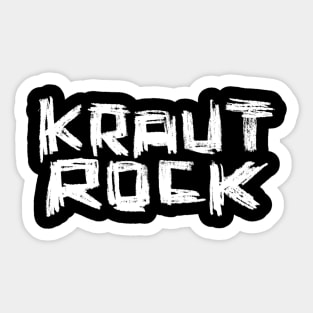 Hand Lettering Typeface Krautrock Music Sticker